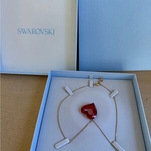 Swarovski Heart pendant on gold chain